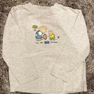 Kids Long-Sleeve 'I'm the Big Brother' Tee - Light Gray 4T